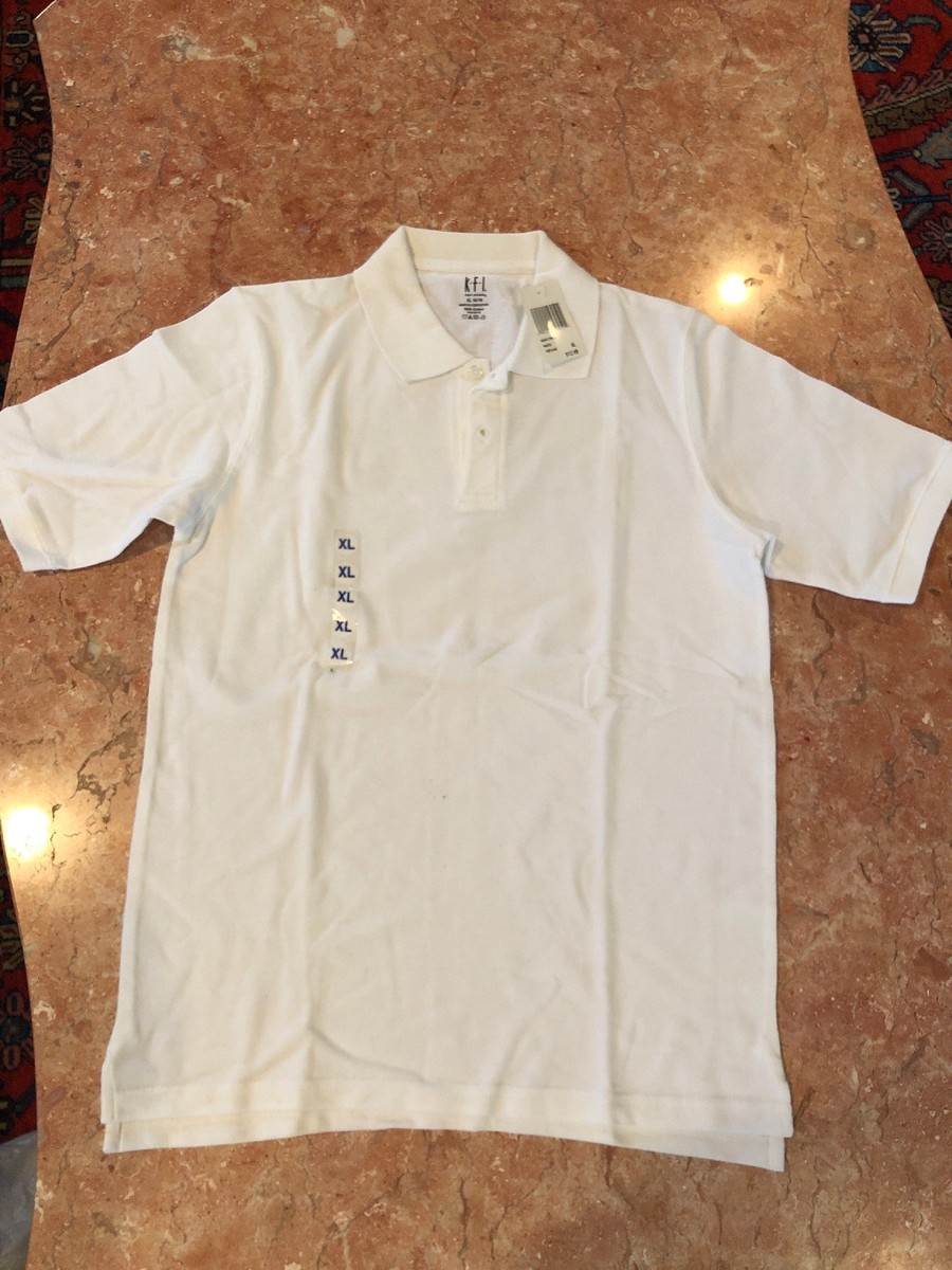 BASIC WHITE FOOT LOCKER POLO SHIRT SIZE XL