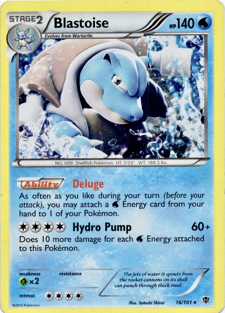 Pokémon Blastoise 16/101 PLB Plasma Blast LP