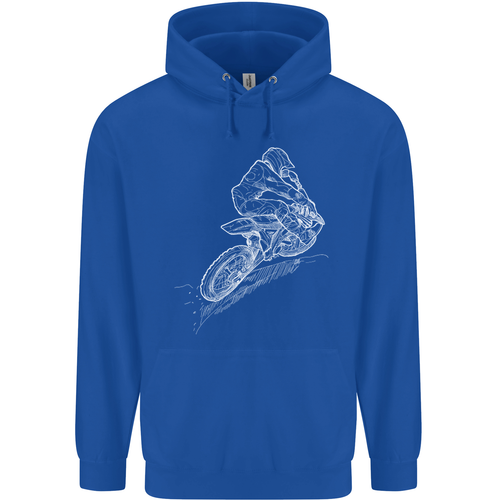 Motocross Rider Drawing Dirt Bike MotoX Childrens Kids Hoodie - Picture 42 of 84