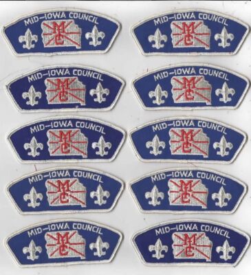 Mid-Iowa Council Lot of 10 Shoulder Patches CSP [CSP-1689]