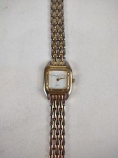Vintage Oscar de la Renta Parfums Watch Women 22mm Silver Gold Tone  7.5" *READ*