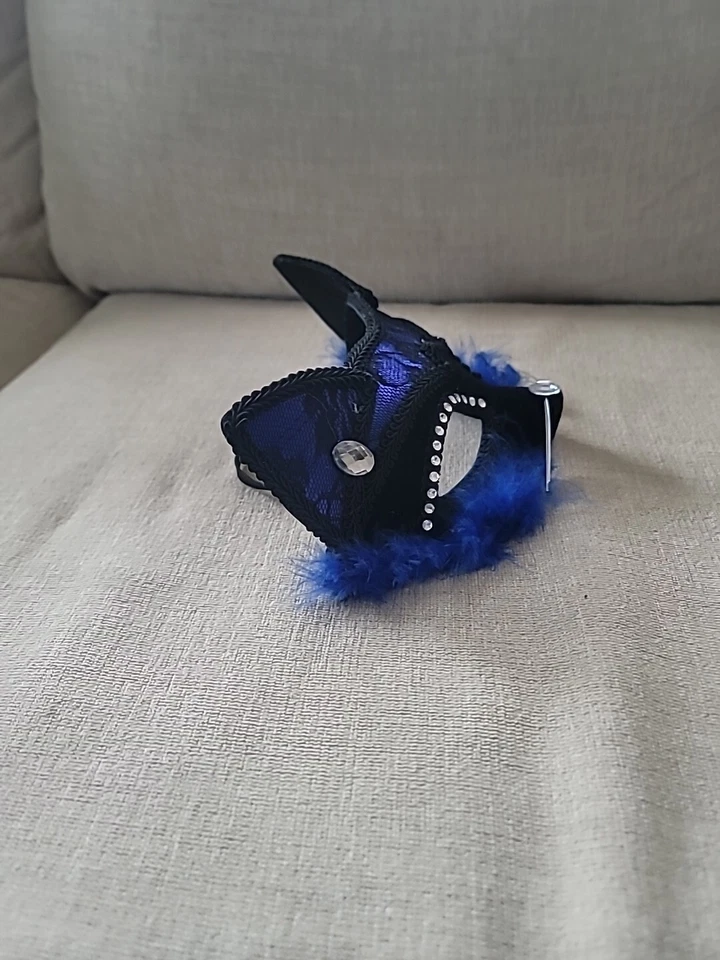 black and blue cat maskerad mask - Imagem 3 de 4