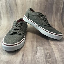 Vans Women's Shoes Off the Wall Size 6 Heather Gray w/ Maroon Oxblood Low-Top