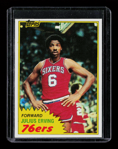 Carte Basket Signée Julius Erving 1981 Topps #30 | Gradée PSA 7, Authentique, Classée 91849080