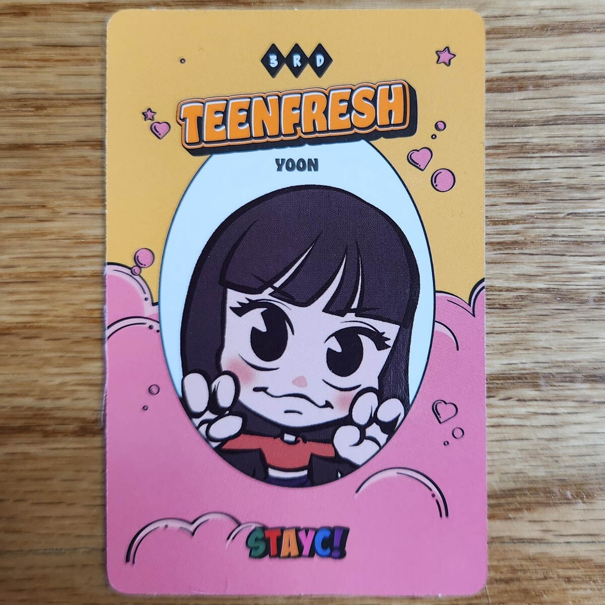 Yoon Official Photocard StayC 3rd Mini Album Teenfresh Genuine