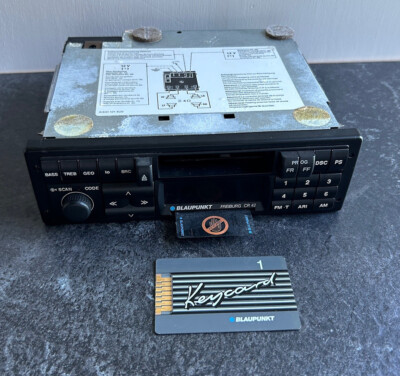 Oldtimer Youngtimer Autoradio Blaupunkt Freiburg CR 42 defekt mit Keycard