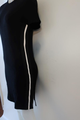 black dress with white stripe down the side NWT Womens Monrow Short Sleeve Mini M Coast Women's High Neck ontario it’s perfect for everything Women's Clothing Size:US 4 (S)