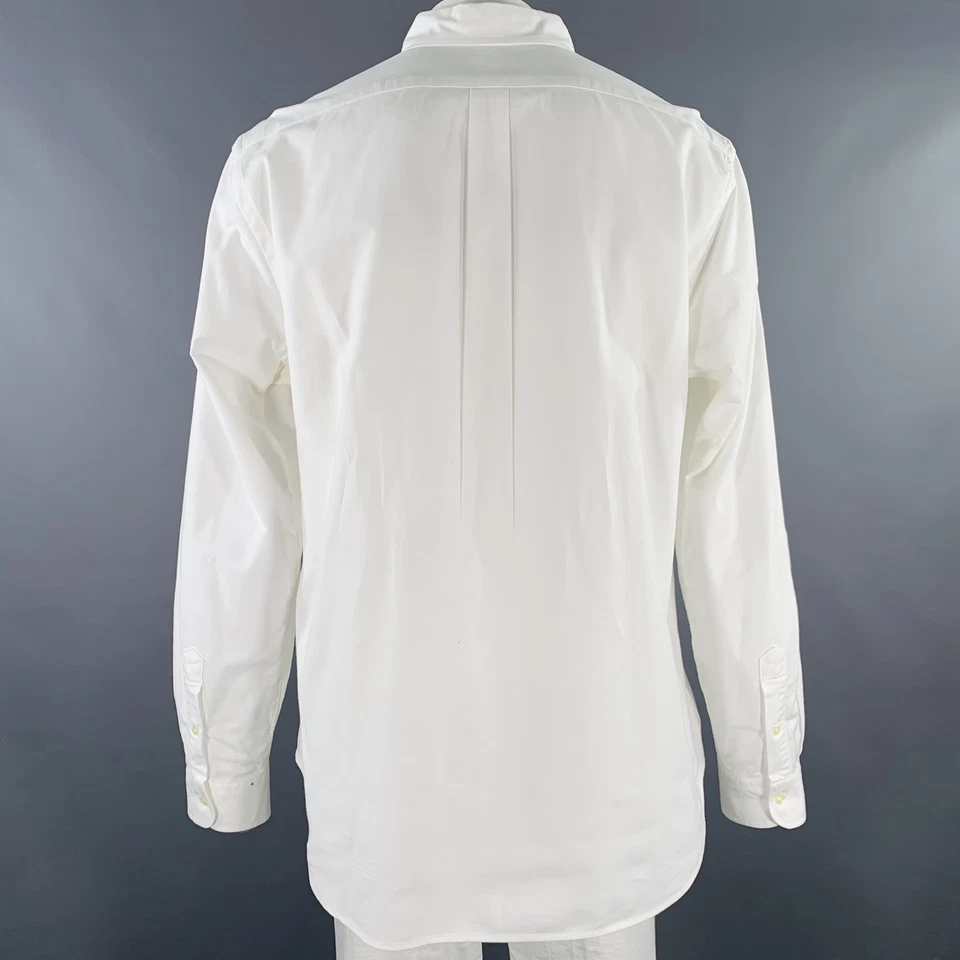 RALPH LAUREN Taglia XXL Bianco Misto Cotone con Bottoni T-Shirt - Immagine 4 di 4