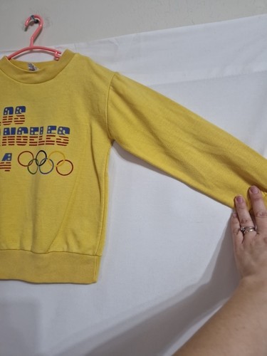 Olympic Vintage Los Angeles 1984 Children Yellow Jumper Age 6 - Picture 6 of 11