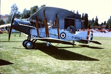 Ex RAF, Bristol Fighter D-8096, WWI Fighter, 1966, Kodachrome aircraft slide