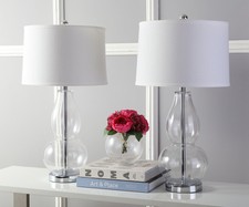 SAFAVIEH Mercurio Double Gourd Lamp Set of 2  Clear 