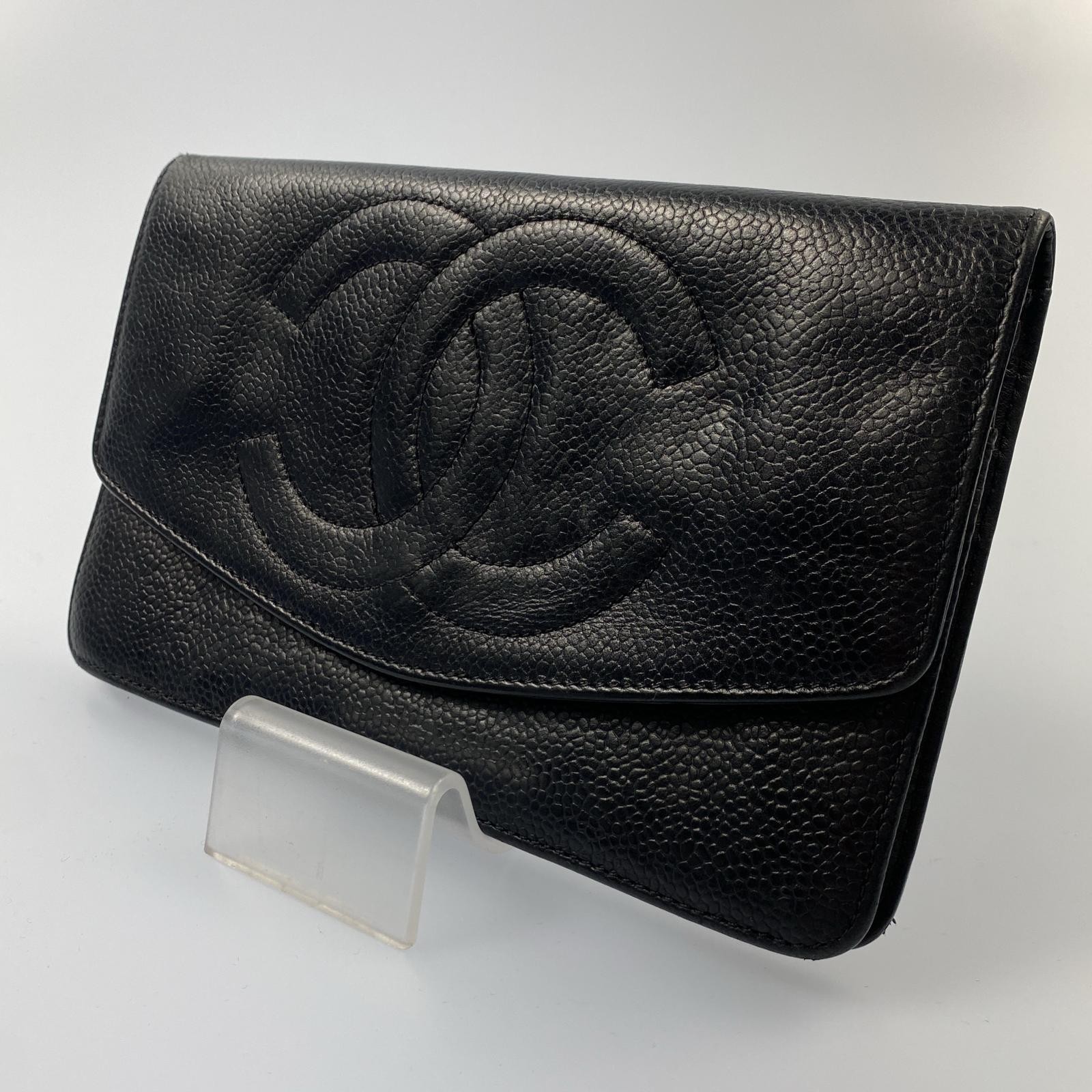 Vintage CHANEL Coco Mark Long Wallet from Himeji East WI864743