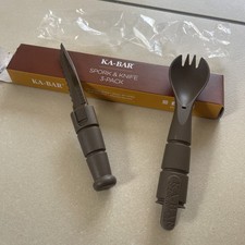KA-BAR Taktisches Spork & Knife Campingmesser Kubotan Gabel Und Messer