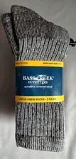 Men Bass Creek Wool Blend Crew Socks 2 Pairs - Size 6-12 Outdoor/Work/Winter New