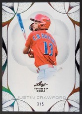 2024 Leaf Trinity Justin Crawford Black /5 #121 CG4
