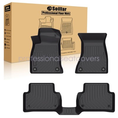 For 2018-2025 Audi A5 S5 Sedan Sportback TPE 3D 2 Row Floor Mats Liner Black 3x