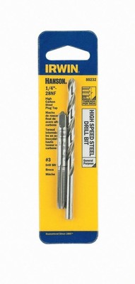Irwin Tools IRWIN HANSON 1/4'' - 28 NF Tap and No. 3 Drill Bit One Size, Multi 
