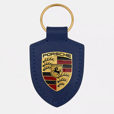 Authentic Porsche Crest Keyring Essential Blue Color Wap0500950e