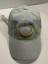 Disney Parks Hat/Cap - Half Moon w/ Chain, Light Blue, 100% Cotton