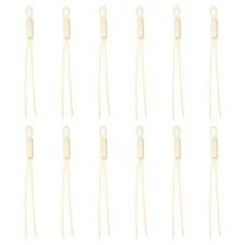 12Pcs Paracord Keychain Braided Rope Keychain Cream