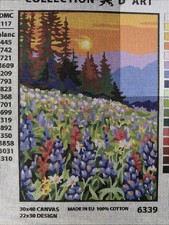 Collection D Art Printed needlepoint Tapestry Canvas Only 30 X40 Cm