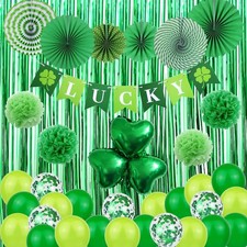 St Patrick's Day Decorations Kit, 37 Pcs Saint Patricks Shamrock Green