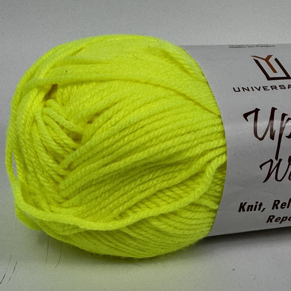 Universal Yarn Uptown Worsted Neon Yellow 337 Acrylic 180 yds Knitting Crochet - Image 2 of 4