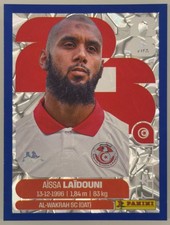 Aissa Laidouni Panini FIFA World Cup 2026 Blue Crumple Parallels Sticker