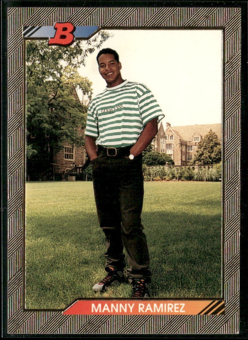 1992 Bowman Foil MANNY RAMIREZ Card #676 ~ NM-MT ~