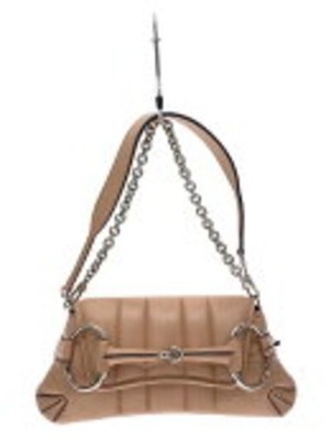 GUCCI Shoulder Bag Horsebit Small Chain 764339 Beige Brown