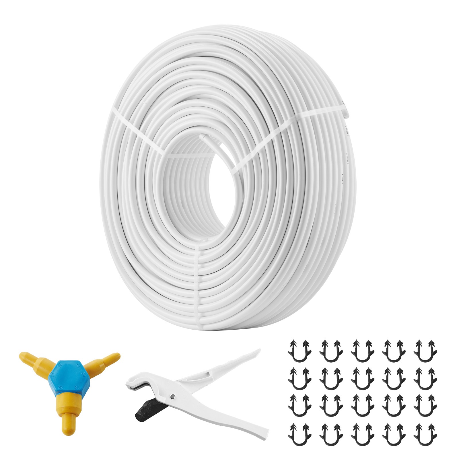 Tuyau PEX-AL-PEX VEVOR 200m tube multicouche aluminium barrière oxygène gris 16mm