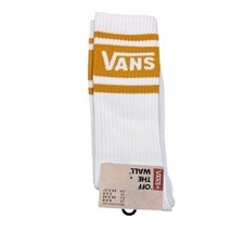 Vans Drop V Crew Socks Mens Womens 6.5-9 White Classic Logo Stripe Athletic New