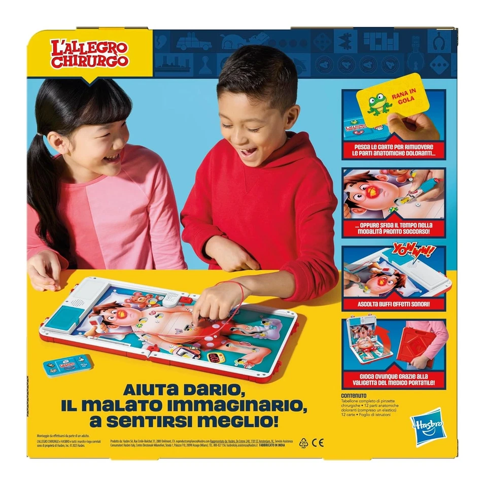 Hasbro L'Allegro Chirurgo gioco GAMING B2176103 - Immagine 3 di 4