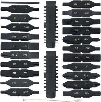 22PC Flat Bit Kit Set for Leatherman, Replacement Double-Ended Flat Screwdriver 