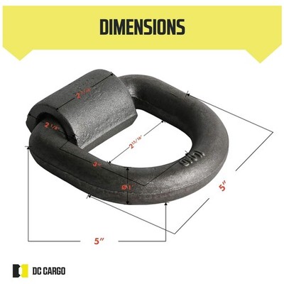 Super Strong Forged Steel D Ring Anchors 4 Pack