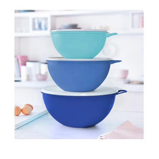 Tupperware Thatsa Bowls  6 piece set Blue 3 B...