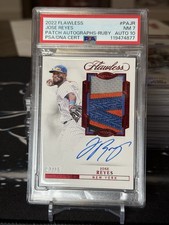 2022 Flawless Jose Reyes Patch Auto Ruby /15 #PA-JR PSA NM7 AUTO10 POP 1