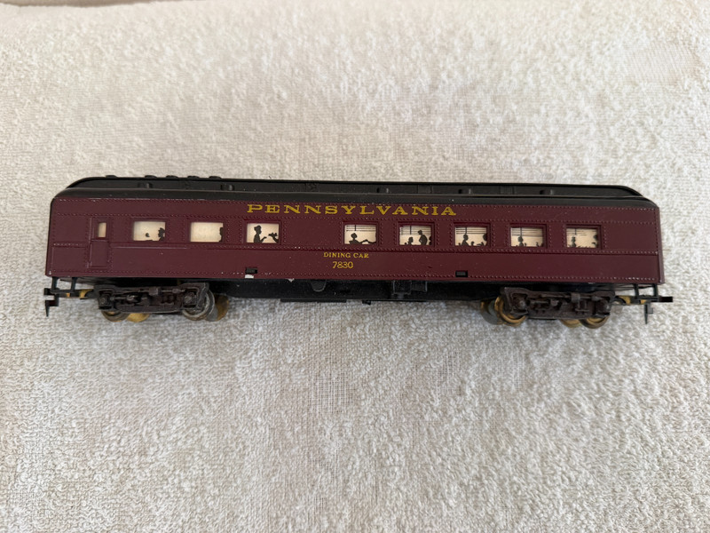 Vintage Penn Line HO Scale Pennsylvania Dining Car #7830 Heavyweight