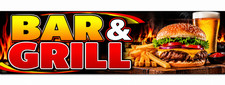 3ft x 8ft BAR & GRILL  Banner FREE SHIPPING (CAN BE PERSONALIZED)