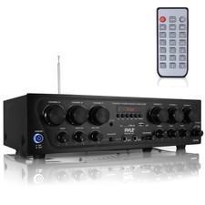 Pyle 750W Bluetooth Karaoke Amplifier 6 Channel USB AUX Mic Echo System