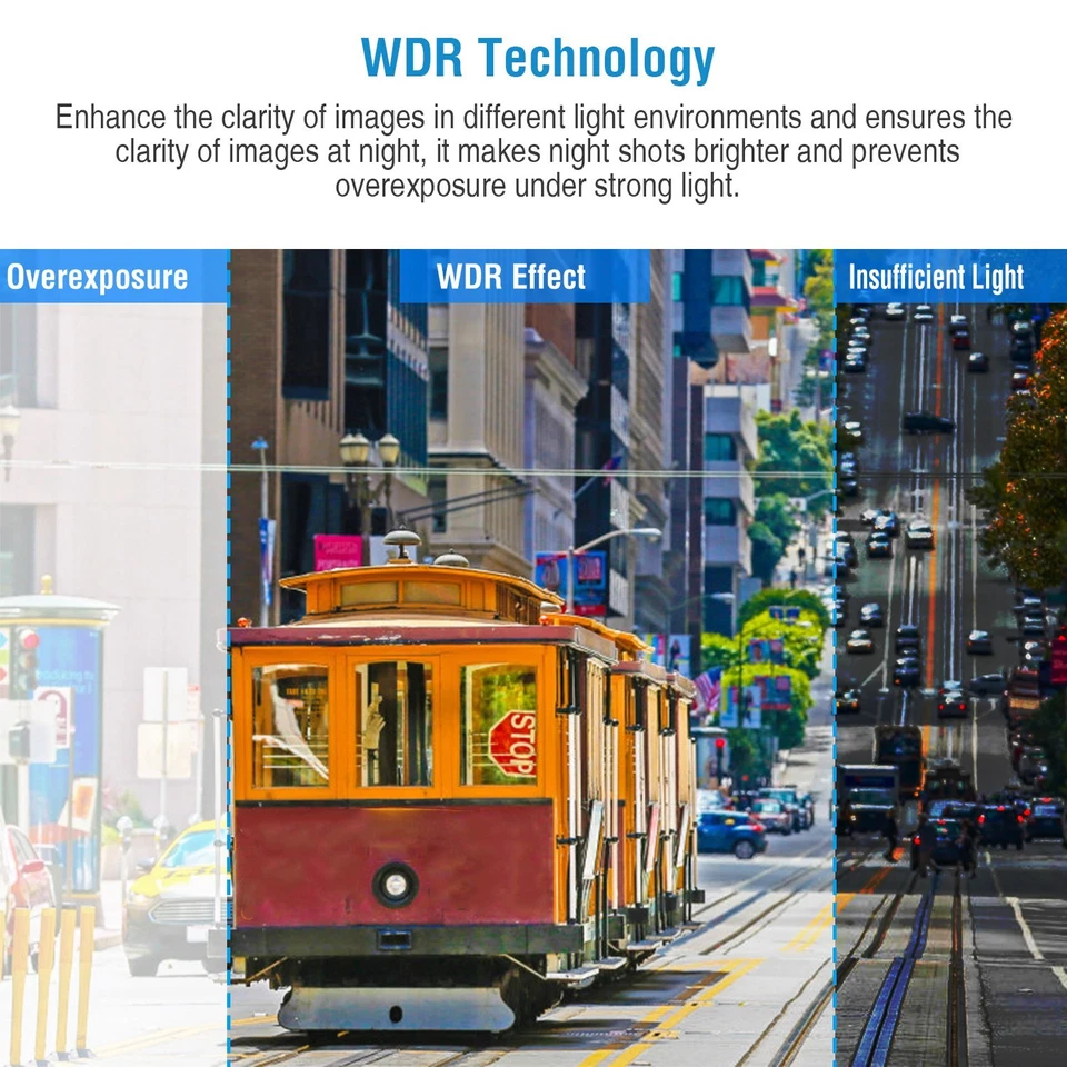 1296P Car DVR Dash Camera 4In 3 Lens Vehicle Driving Recorder Seamless Recording - Image 2 of 4