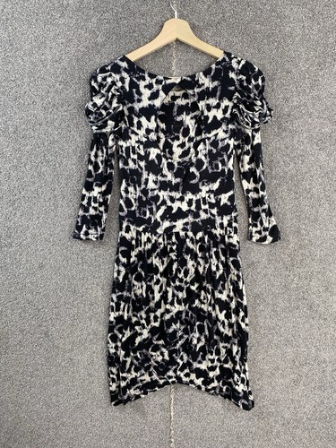 Shilla dress size 12 black animal print sheath keyhole back | short clubs party - Picture 22 of 22