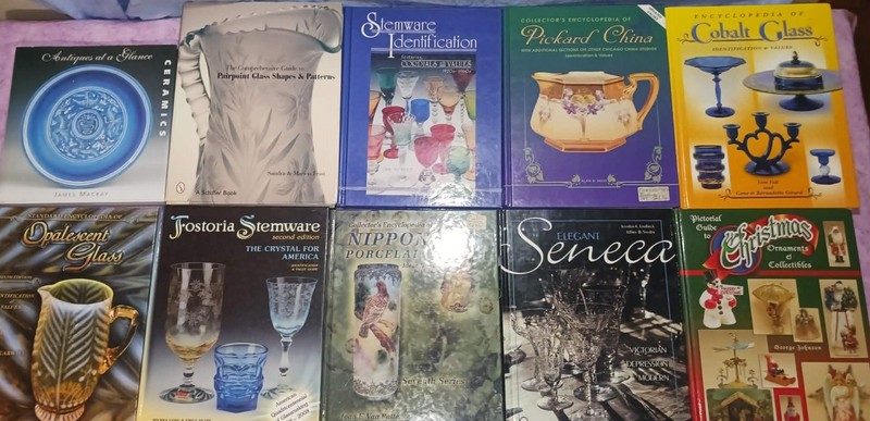Lot of 10 Porcelain/Glass/China Collectable HardCover Price Guide Books