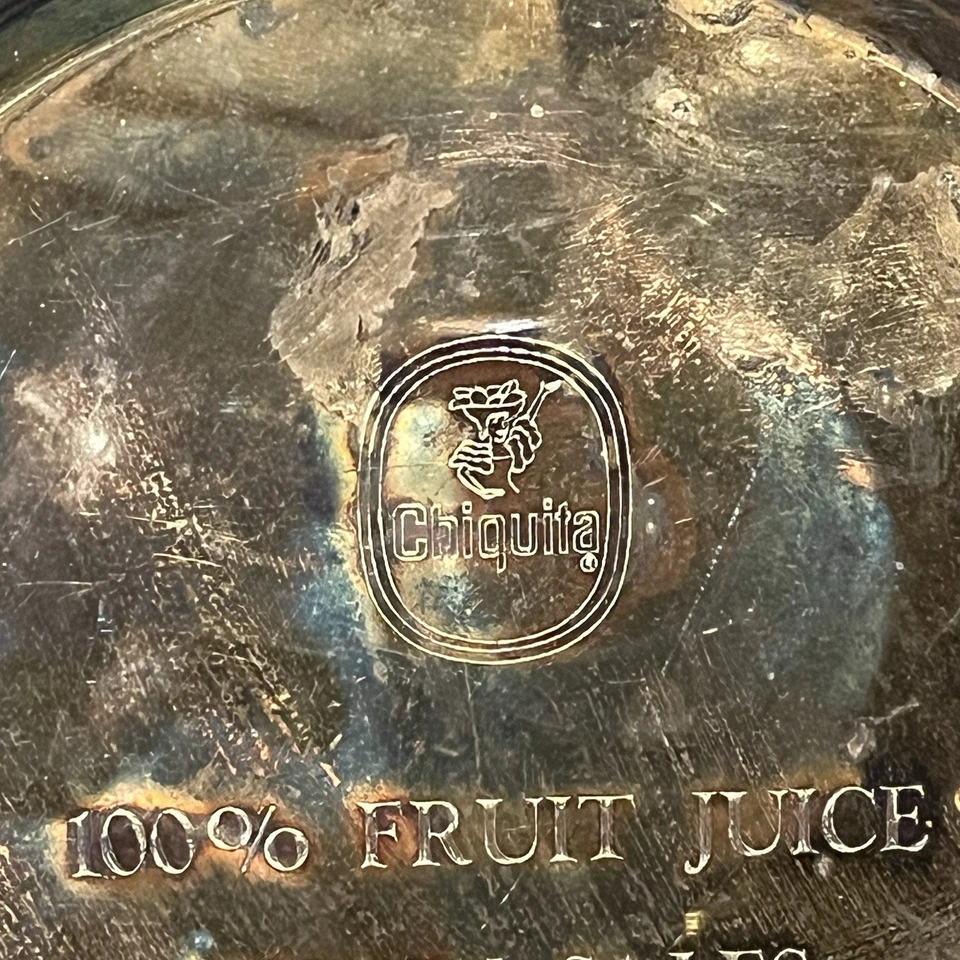 Chiquita Banana Award 50MM Ventas Octubre 1992 Vintage Lunt Plateado Grabado Foto 3 de 4