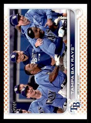 2022 Topps Orange Star 99 Made 274 Tampa Bay Rays - Team Card