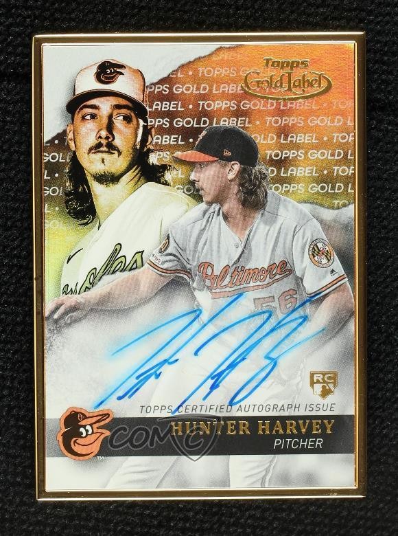2020 Topps Gold Label Framed Hunter Harvey #GLA-HH Rookie Auto RC 1u6