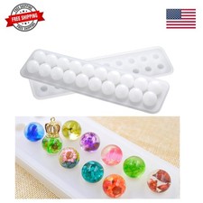 16mm Round Silicone Beads Mold, Resin Casting Pendant Mold for DIY Jewelry Ne...