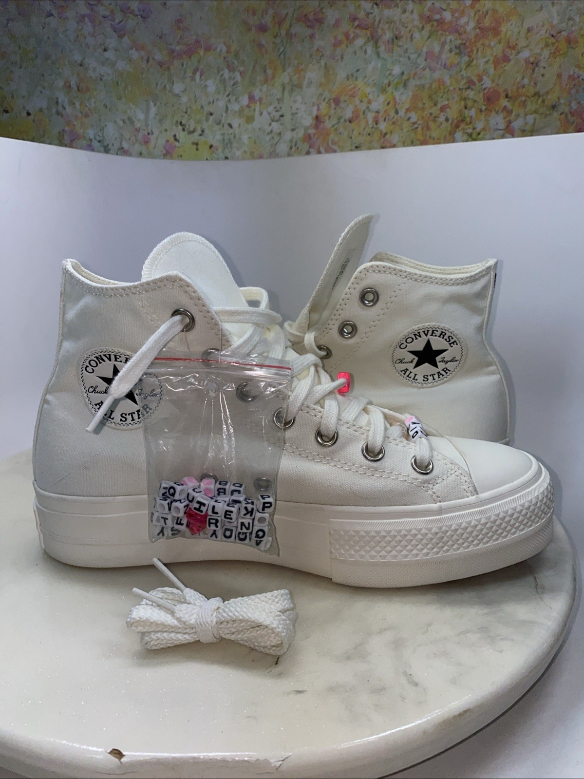 Converse DYI Women’s US 8.5 White Cream Trainers - Excellent New - EU 39.5