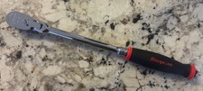 Snap On Tools FHLF80A 3/8" Flex Head RED Soft Grip Long Dual 80 Ratchet MINT!