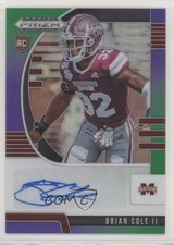 2020 Panini Prizm Draft Picks Rookies Purple & Green /199 Brian Cole II Auto 0c2